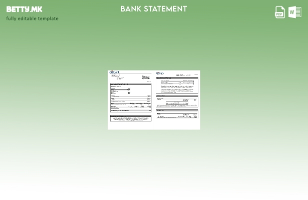 Модерен стил шаблон за збор страници за изводи од банка на Ситибанк во САД